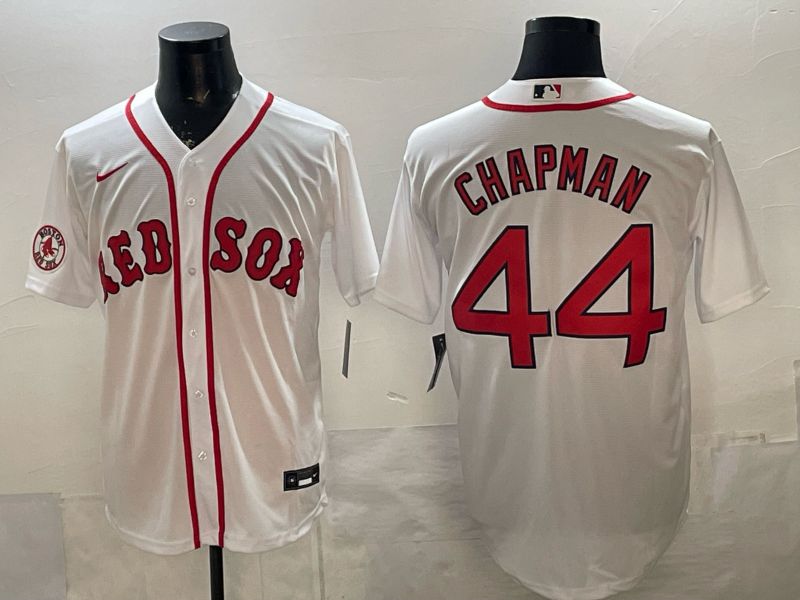 Men 2026 Boston Red Sox #44 Chapman White Game Nike MLB Jersey style 004->boston red sox->MLB Jersey